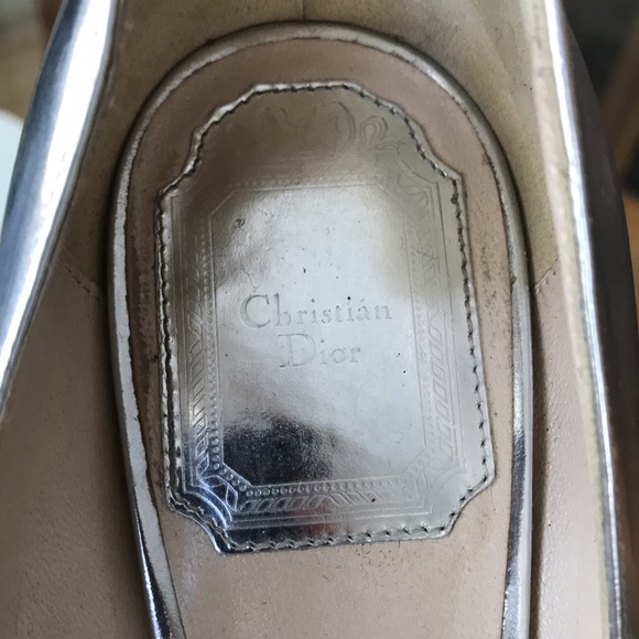Christian Dior metallic peep-toe pumps - Picture 5 of 10